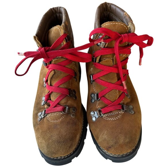 Ozark Trail Low Heel Outdoor Tan Split Leather Boots Women's Size 5.5 (READ) - Picture 1 of 16